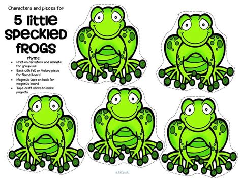 Five Speckled Frogs Printables